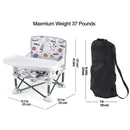 PandaEar Portable Baby Seat Travel| Compact Fold with Straps for Indoor/Outdoor Use| Great for Camping, Beach, Lawn |Toddlers, Kids, Boys, Girls (Without Placemat, White) by TinyTreasures Baby Boutique