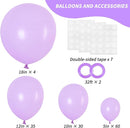 RUBFAC 129pcs Pastel Purple Balloon Arch Kit Different Sizes 18 12 10 5 Inches, Light Purple Lavender Balloons Garland for Birthday Baby Shower Gender Reveal Wedding Party Decoration by TinyTreasures Baby Boutique