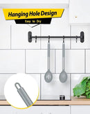 Pack of 2 Large Silicone Cooking Spoons,Non Stick Solid Basting Spoon,Heat-Resistant Kitchen Utensils for Mixing,Serving,Draining,Stirring (GREY) by CozyNest Decor