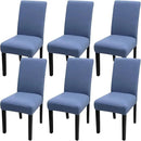 JQinHome 6 Pcs Dining Chair Slipcover,High Stretch Removable Washable Chair Seat Protector Cover for Home Party Hotel Wedding Ceremony (Gray Blue) by CozyNest Decor