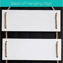 EXCELLO GLOBAL PRODUCTS Large Hanging Wall Sign: Rustic Wooden Decor (Grateful, Love, Believe, Thankful, Faith, Blessed) Hanging Wood Wall Decoration (11.75" x 32") by CozyNest Decor