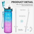 Enerbone Water Bottle, Leakproof BPA & Toxic Free, Motivational Water Bottle with Times to Drink and Straw, Fitness Sports Water Bottle with Strap for Office, Gym, Outdoor Sports by CozyNest Decor