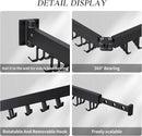 Wall Mounted Clothes Drying Rack,Drying Rack Clothing Wall Mount with Foldable Features(Tri-Fold),Space Saver,Wall Mounted Drying Rack for Laundry Balcony Bathroom (Black)