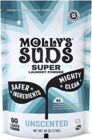Molly's Suds Unscented Super Powder Detergent | Extra Strength Laundry Soap, Stain Fighting | Sensitive Skin | Simple, Effective Ingredients | 60 Loads by CozyNest Decor