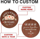 ASTARIN Personalized 20th 50th Anniversary Wind Chime, Happy Anniversary Wedding Valentine's Day Gift for Wife Husband Men Women Sister, Golden Anniversary Keepsake Decorations for Parents Couples by CozyNest Decor