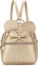 KL928 Girls Bowknot Polka Dot Cute Mini Backpack Small Daypacks Convertible Shoulder Bag Purse for Women by TinyTreasures Baby Boutique