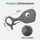 Baby Proofing Door Stopper, Door Pinch Guards Protect Child Fingers & PET Tails. Baby Safety Finger Protectors Prevent Pinch Injuries – Kids and Adults Love Whale Pinch Guard (Grey) by TinyTreasures Baby Boutique