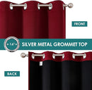 ChrisDowa 100% Blackout Curtains for Bedroom with Black Liner, 2 Thick Layers Total Blackout Thermal Insulated Grommet Small Window Curtains 2 Panels Set (Burgundy, 42 x 54 Inch) by TinyTreasures Baby Boutique