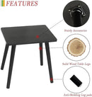 AWASEN Side Table, Small Black End Table for Living Room Bedroom Office Small Spaces, Modern Accent Side Table Nightstand with Solid Wood, Easy Assembly, (Black) by CozyNest Decor