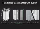 JOYMOOP Mop and Bucket with Wringer Set, Hands Free Flat Floor Mop and Bucket, 60" Mop with 6 Reusable Microfiber Pads, Wet and Dry Use, Floor Cleaning System by CozyNest Decor