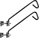 2 Packs 11 inches Fence Deck Hook Rail Hook Hanging Hook Mounting Kit Heavy Duty Bird Feeder Hook Decorative Hook Hanger for Bird Feeders Planters Suet Baskets Lanterns on Balcony Porch Railing Fence by GreenHaven Gardens