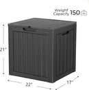 35 Gallon Outdoor Storage Box Waterproof Lockable Resin Deck Box Large, Patio Storage Bin for Pool Accessories Cushion Furniture, Garden Tools, UV-Resistant Outside Delivery Black by GreenHaven Gardens