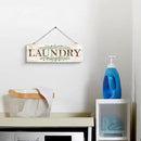 Laundry Sign Wall Decor, Kitchen Wall Art with Plant Print, Rustic Farmhouse Wall Hanging Plaque Home Kitchen Decorative (Laundry), 4.7 x 13.7 inches by CozyNest Decor