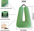 Travel Pillow Car Pillow Kid Car Sleeping The Sleeping Aid for Adults and Kids on Road Trips Sponge Kids Travel Pillow Provides Body and Head Support Sage Green by TinyTreasures Baby Boutique