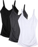 Womens Maternity Nursing Tank Cami for Breastfeeding with Adjustable Straps by TinyTreasures Baby Boutique
