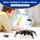 STEM Toys Programmable Bionic Spider Robot Kit, Science Kit for Kids Age 8-12, Teens DIY Robotics Building Toy, Walking Crawling, App Remote Control, Boys Gift Girls Adults Birthday by TinyTreasures Baby Boutique