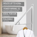 Wall Mounted Clothes Drying Rack - Foldable Indoor Laundry Rack,Space Saving Collapsible Clothes for Bathroom, Dorm, Apartment, RV, Laundry Room Organization.(Silver-Aluminum) by TinyTreasures Baby Boutique