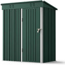 Gizoon 5' x 3'Outdoor Storage Shed with Singe Lockable Door,Galvanized Metal Shed with Air Vent Suitable for The Garden,Tiny House Storage Sheds Outdoor for Backyard Patio Lawn-Green by GreenHaven Gardens