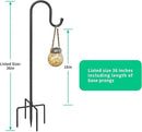 5-Prong Shepherd Hooks for Outdoor, Heavy Duty Iron Garden Hooks for Hanging Plants, Bird Feeders, Lanterns, Solar Lights, and Wedding Decor – Rust-Resistant, Adjustable, Easy to Install 36 Inch by GreenHaven Gardens