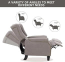 CANMOV Push Back Recliner Chair, Accent Chair,Mid Century Wingback Recliner, Fabric Push Back Recliner Chair Single Armchair Sofa with Rivet Decoration,Button-Tufted Back for Living Room, Grey by CozyNest Decor