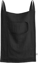 Amazhiyu 100% Linen Door Hanging Laundry Hamper Bag, 19x27 Inches (Black) by CozyNest Decor