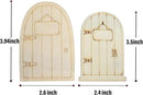 AUEAR, 24 Pack Unpainted Fairy House Doors Mini Wooden Miniature Garden Door for DIY Craft 4 Styles by GreenHaven Gardens