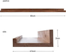 AZSKY 48 Inch Long Floating Shelves Wall Mounted Light Walnut Narrow Photo Picture Ledge Shelves Set of 3 Nursery Book Shelves Photo Frames Display Shelves Kitchen Spice Rack by CozyNest Decor