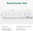 Elevated Raised Garden Bed with Legs,Outdoor Large Resin Patio Planter Box Stand Divisible with Drain Plug,Water Monitor for Plants Vegetables Flowers Fruits(Ashen) by GreenHaven Gardens