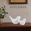 Notakia Small White Birds Statues Home Decor Modern Style Decorative Ornaments for Living Room, Bedroom, Office Desktop, Cabinets (2Pcs White Birds) by CozyNest Decor