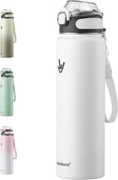 Enerbone 32 oz Insulated Water Bottle, Stainless Steel Bottle with Carrying Strap, Double-Wall Vacuum Insulation Design, Leakproof Sports Bottle with Straw, Keep Drinks Cold or Hot for Hours by CozyNest Decor