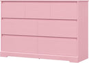 Dresser for Bedroom, Modern Pink Dresser, Wood Chest of Drawers Nursery Dressers, with Storage, 7 Drawer Double with Handle Free, Large Storage Organizer for Living Room,Pink by TinyTreasures Baby Boutique