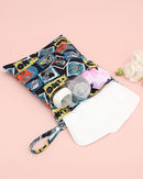 ALVABABY 3 Cloth Diaper Wet Dry Bags Waterproof Reusable with Two Zippered Pockets Travel Beach Pool Daycare Soiled Baby Items Yoga Gym Bag for Swimsuits or Wet Clothes Small medium Large 3L-SML09 by TinyTreasures Baby Boutique