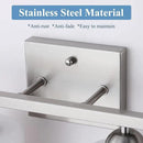 Stainless Steel Milk Glass Vanity Lights for Bathroom, 4 Light Brushed Nickel Bathroom Light Fixtures Over Mirror, Ceramic E26 Sockets Wall Mounted by CozyNest Decor