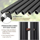 Wind Chimes Outdoor Large Deep Tone, 44 Inches Sympathy Wind Chimes Tuned Soothing Melody, Memorial Wind-Chime with 6 Heavy Tubes for Outside Decoration, Garden/Yard. Black Wind Chime by CozyNest Decor