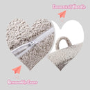 Kids Snuggly-Soft Sherpa Chair, Cuddly Toddler Foam Chair for Boys and Girls, Light Grey by TinyTreasures Baby Boutique