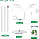 Large Plant Light for Indoor Plants, 2 Head Full Spectrum Grow Light with 68" Adjustable Stand for Growing Large Tall Plants, White Halo Floor LED Grow Lamp with 16 Hour Timer by GreenHaven Gardens