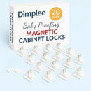 Magnetic Cabinet and Drawer Lock – 20-Piece Child Safety Lock Set + 2 Keys – Easy Installation No Drilling Required – Invisible and Aesthetic Design by TinyTreasures Baby Boutique