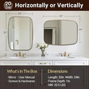 ANDY STAR Bronze Bathroom Mirror, 24x32 Oblong Vanity Mirror with Stainless Steel Metal Frame, Oil Bronze Oval Mirror for Over Sink, Modern Anti Rust Wall Mounted by CozyNest Decor