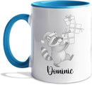 Customized Name Raccoon Coffee Mug Gift For Raccoons Lover Birthday Christmas, Personalized Raccoons Accent Coffee Cup, Raccoon Teacup Gift For Grandson Granddaughter Kids, Animal White Mug 11 15Oz by TinyTreasures Baby Boutique