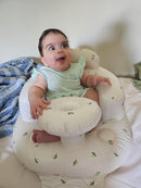 Baby Inflatable Seat for Babies 3-36 Months, Built in Air Pump, Olive Baby Support Seat Summer Toddler Chair for Sitting Up, Baby Shower Chair Floor Seater, Infant Back Support Sofa, Green by TinyTreasures Baby Boutique