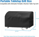 Grill Cover for Lifemaster 2 Burner Portable Table Top Grill, Waterproof Small Tabletop BBQ Grill Cover - 24 x 20 x 15 Inch by GreenHaven Gardens