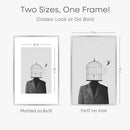 Homeforia 11 x 17 Frame Silver, High End Metal 11x17 Picture Frames with Mat 8x12 for Photo, 11 x 17 Silver Poster Frame Matted to 8 x 12 Print, 17x11 Hanging Frame, Tempered Glass, Wall Kit, Set of 1 by CozyNest Decor
