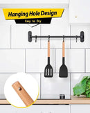 Pack of 2 Silicone Cooking Spatula, Heat Resistant Solid Turner, Non Stick Slotted Spatulas with Wooden Short Handle,Ideal Wood Kitchen Utensils Set for Frying, Baking, Flipping, Turning by CozyNest Decor