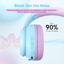 Active Noise Cancelling Headphones for Kids, 60H Playtime,Purple Wireless Bluetooth Over-Ear Headset Built-in Microphone for Home/School/Travel/Party - Includes Portable Case by TinyTreasures Baby Boutique