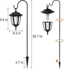 Dynaming 4 Pack Solar Flame Hanging Lights Outdoor, Solar Flickering Flame LED Garden Lanterns with 4 x 38 Inch Shepherd Hooks, Landscape Lighting Waterproof for Lawn Patio Yard Pathway Driveway by GreenHaven Gardens