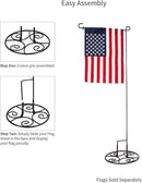 Evergreen Flag Metal Elegant Scroll Stand Base | Sturdy 2 lbs Solid Steel | Black | Designed for Garden Flag Stands | 11 Inches Wide x 6 Inches High | Outdoor American Flags and Seasonal Holiday Decor by GreenHaven Gardens