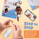CULETCRAFT Crochet Kit for Beginners Adults, Freddy The Monkey DIY Crochet Animal Kit for Beginners, Learn to Crochet with Step-by-Step Instruction Book, Beginner Crochet Kit for Adults and Kids by TinyTreasures Baby Boutique