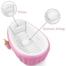 PandaEar Baby Inflatable Bathtub, Portable Travel Baby Infant Bath Tub Toddler Bathtub with Air Pump, Foldable Non-Slip Shower Basin Mini Air Swimming Pool for Newborn (Pink) by TinyTreasures Baby Boutique