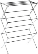 Displays By Jack Portable Collapsible Clothing Dryer Rack, Foldable Drying Rack for Clothes, Lingerie, Towels, Linens, Laundry Home Apartment Must Haves, Metal Chrome Finish by CozyNest Decor