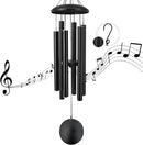 ASTARIN Outdoor Memorial Wind Chimes, 36 in with 6 Heavy Tubes, Deep Tone for Garden Hanging Decor, Sympathy Gifts. Black by CozyNest Decor